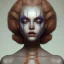 Placeholder: clown girl, smooth soft skin, symmetrical, soft lighting, detailed face, concept art, digital painting, looking into camera