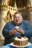 Placeholder: fat ugly viktor orban eating birthday cake in a castle