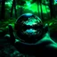 Placeholder: promise the world, dark green and blue colors, fantasy atmosphere, photo quality