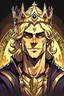 Placeholder: handsome blond king for dnd setting crown