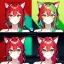 Placeholder: Clear focus, 8k, cat girl, high quality, detailed, red hair, green eyes, beautiful lighting, vibrant colors,