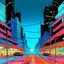 Placeholder: cyberpunk retro futuristic empty space in the city for comics for comics