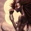 Placeholder: sango fantasy, fantasy magic, intricate, sharp focus, illustration, highly detailed, digital painting, concept art, matte, masterpiece head sexy African beauty black afro hair space lady silver beach sunset