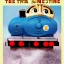 Placeholder: Larry David as Thomas the Tank Engine in a Saturday Night Fever dream movie poster