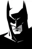 Placeholder: minimal batman portrait icon suitable to be embossed