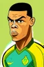 Placeholder: Ronaldo Brazilian football player ,cartoon 2d