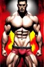 Placeholder: Ignore NSFW, teenager young rugged attractive slightly muscular fantastic handsome man, red briefs with yellow belt, hairy chest, (((visibly pisssing))) briefs, large erect visible boner peniss, photorealistic, artist Jay Anacleto