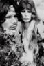 Placeholder: Jim Morrison and Pamela Courson ,music, ignoreNSFW, watermark, bohemian style , blurry,beautiful,elegant,roses, fantasy