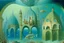 Placeholder: An underwater city with arches and domes by artists "Leonora Carrington" "Leonardo da Vinci" and "Beatrix Potter"