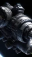 Placeholder: capital spaceship, high resolution, shot at a distance, in space