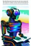 Placeholder: generate a full color front cover illustration of Ai bot writing a book