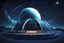 Placeholder: futuristic planetarium with star sky