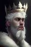 Placeholder: پادشاه جوان با تاج و مو و ریش سفید