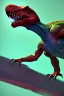 Placeholder: Jersey Devil Dinosaur,concept art, art station, 3d, photo studio, blue clean background, unreal engine 5, ray tracing, RTX, lumen lighting, ultra detail, volumetric lighting.