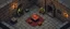 Placeholder: isometric map of 4x4 meter room, with an ogre and an orc captain, and a chest under a table