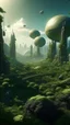 Placeholder: sci fi planet, forest, busy city