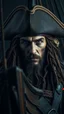 Placeholder: Aboaord old ship made of wood in the dark age century full body portrait, dynamic lighting, hyper-detailed, intricately detailed, deep shadow, advance shade, real digital art, hyper-realism, 8k resolution, beautifully shot, hyper realistic,perfect cinematic atmospheric adventure,moody, filmic, the face of the pirate of the Caribbean, he is ready to sail on that ship, V-RAPTOR XL 8K RED