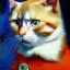 Placeholder: Portrait of a cat by Van Gogh