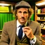 Placeholder: Diego Forlan Football soccer player posing. He is cosplaying a noire mistery 1940 detective.