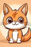Placeholder: Draw a cute cartoon character of a cat to use in calouring book