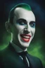 Placeholder: Bela Lugosi as Count Dracula the Joker, laughing maniacally, Short, buzz-cut green hair tapered on the sides, green eyebrows - Blue eyes - full color - 32k, UHD, 1080p, 8 x 10, glossy professional quality digital photograph - dark foggy gradated background, historic, powerful, octane rendering, exquisite detail, 30 - megapixel, 4k, 85 - mm - lens, sharp - focus, intricately - detailed, long exposure time, f8, ISO 100 - back - lighting, ((skin details, high detailed skin texture))