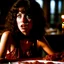 Placeholder: Horror movie shot, hot spooky, leech, shoulders, stunning, dining, huge breasi, ultra realistic, really eerie, ultra hypnotic, obsessive, hyperrealistic hot skinny woman, pieces of meat, Dario Argento, Stanley Kubrik, 1980's, ornate, 4k, photorealism, splatter horror, graphic, details of the skin extremely accentuated