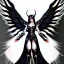 Placeholder: angel, demon, angel demon hybrid, half angel, half demon, black angel wings, white demon wings, black and white, balance, horns, armor, noble clothes, black and white armor, black and white clothes