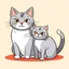 Placeholder: 2 cats cartoon