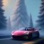 Placeholder: Santa claus driving his red Tesla convertible car, character design by cory loftis, fenghua zhong, ryohei hase, ismail inceoglu and ruan jia. unreal engine 5, artistic lighting, highly detailed, photorealistic, fantasy