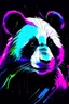 Placeholder: Panda, Speedpainting, ink lines, inkpunk, neon-light, clean background