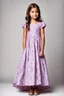 Placeholder: Little 8 years old girl wearing a pretty dress, standing pose