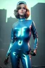 Placeholder: Ultra Realistic retro sci-fi portrait New York image from 1960, sky spaceships, sweet young Jane Fonda, tight latex suit, weapon, fighting stance, soft color, highly detailed, unreal engine 5, ray tracing, RTX, lumen lighting, ultra detail, volumetric lighting, 3d, finely drawn, high definition, high resolution.