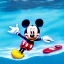 Placeholder: mickey mouse swimming