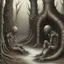 Placeholder: by Dariusz Klimczak, surreal abstract art, paranoid deep-seated fear of being watched, sinister midnight eulogies of anthropomorphical weirds, weirdcore, unsettling, asymmetric diagonal composition, sinister abstractions, surreal masterpiece, creepy, never before seen art of beyond, watercolor and ink