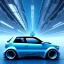 Placeholder: Renault Zoë, futuristic movie, blue,