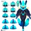 Placeholder: a bird fursona, furry, fursona, fursona reference sheet, high quality, 8k, bird tail, bird wings, feathery, anthropomorphic, master quality, cyberpunk