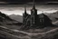 Placeholder: A dark gothic church emerges from a earthquake crack in a desert, dark slithering energies emerge from the church, demonic energy seeping through corruption veins, 4k resolution, digital art, in the style of Junji Ito manga