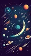 Placeholder: space background stylized. retro