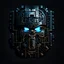 Placeholder: create terminator logo of ai inside chip