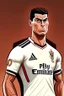 Placeholder: Cristiano Ronaldo wears the Egyptian Zamalek club jersey cartoon 2d