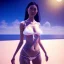 Placeholder: Asian women on the beach hot day atmospheric, realistic, unreal engine, lighting, octane render, full body, pleasuring