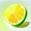 Placeholder: painting of a slice of citrus fruits, lime realistic, acrylic paint