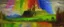 Placeholder: A rainbow empire with a giant castle painted by Claude Monet