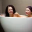 Placeholder: Women sitting in Bathtub