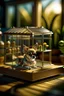 Placeholder: macro photo of Chihuahua in dog house on isometric model on beautiful luxury kitchen table, glass walls and tunnels in isometric perspective, photo-realistic, shot on Hasselblad h6d-400c, zeiss prime lens, bokeh like f/0.8, tilt-shift lens 8k, high detail, smooth render, down-light, unreal engine 5, cinema 4d, HDR