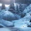 Placeholder: highly detailed icy mountain lake landscape with grandfather clock half buried in the snow, illustration, cinematic lighting, 4k, 8k, octane render, digital concept art, trending on artstation, pinterest, extremely detailed, ambient lighting.