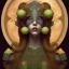 Placeholder: Mushroom shaman, art nouveau, portrait