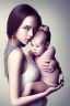 Placeholder: Girl holding baby, cute, beautiful