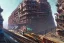 Placeholder: close up train+Elevated train+riomaggiore corner building+Italian colourful sea village +alphonse mucha, greg rutkowski,matte painting, cryengine, hyper detailed, felix kelly, fantasy art, seb mckinnon