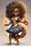 Placeholder: A fearless curvy dark-skinned airbrushed chibi swishes her lion tail excitedly, wearing a dress decorated with the Leo astrology symbol. With mane-like hair wild with curls, she smiles wide, showing off fangs. She stands arms and legs spread, steadfast as a lioness, demonstrating Leo courage and leadership.
